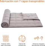 ¡Aproveche el precio mínimo histórico en Amazon Basics! Manta pesada de 6.8kg para todas las estaciones por sólo 29.69 euros.
