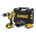 DeWalt DCD795D2-QW - Taladro Percutor a bateria sin escobillas XR 18V 13mm 60Nm con 2 baterías Li-Ion 2,0Ah con maletín...
