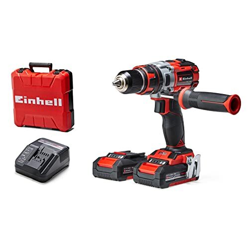 Einhell Atornillador inalámbrico TE-CD 18 Li-i Brushless Power X-Change (con función de impacto, Li-Ion, 18 V, 2 velocidades, 60 Nm,...