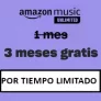 ¡Oferta exclusiva! 3 meses de Amazon Music Unlimited gratis para nuevos clientes.